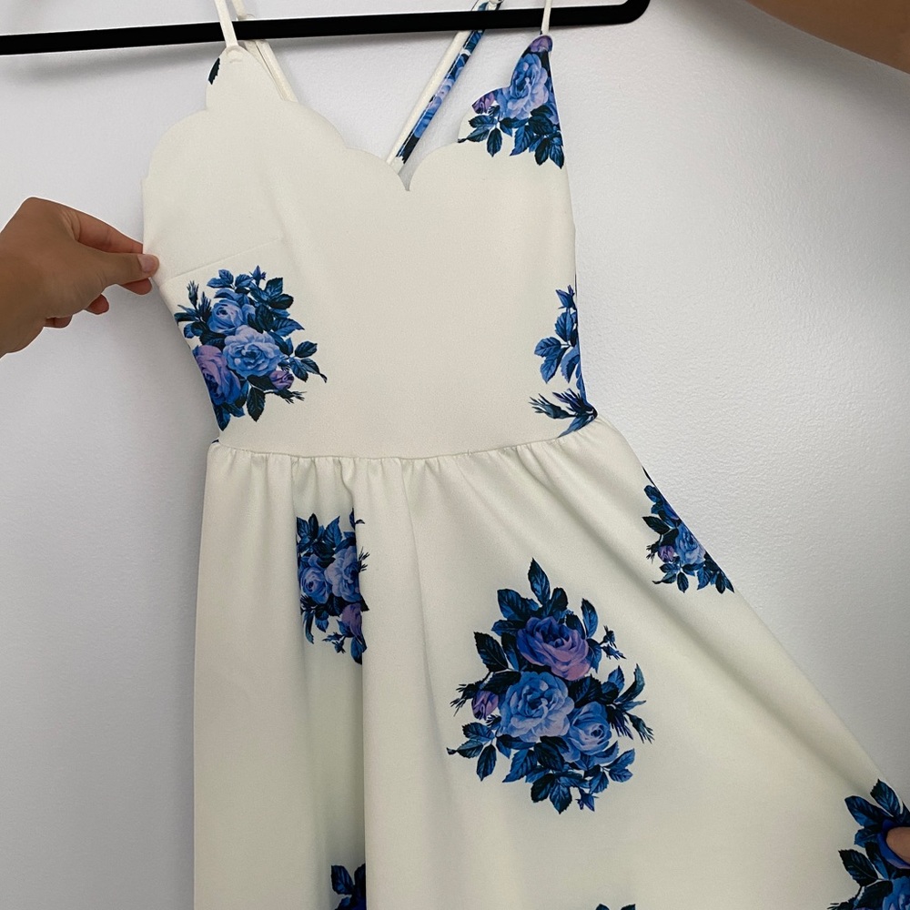 macys backless skater dress